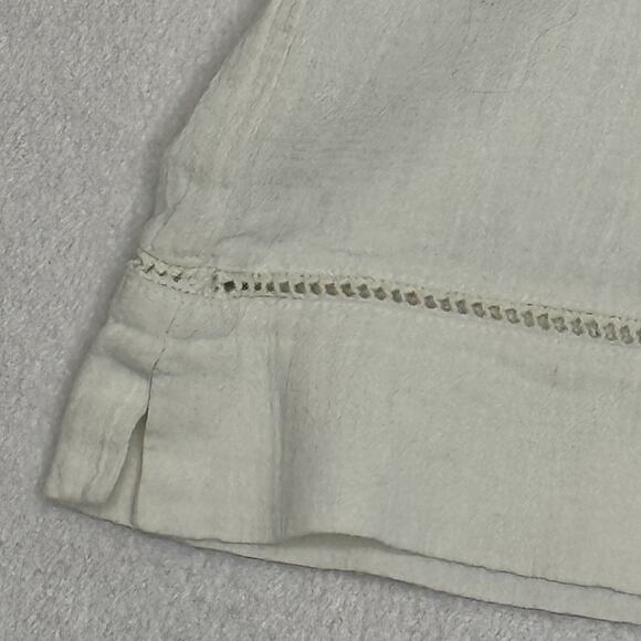 Free People Elsie Top Sz S Cream Puffy Sleeved Baby Doll Smocked Cottagecore - Picture 9 of 9